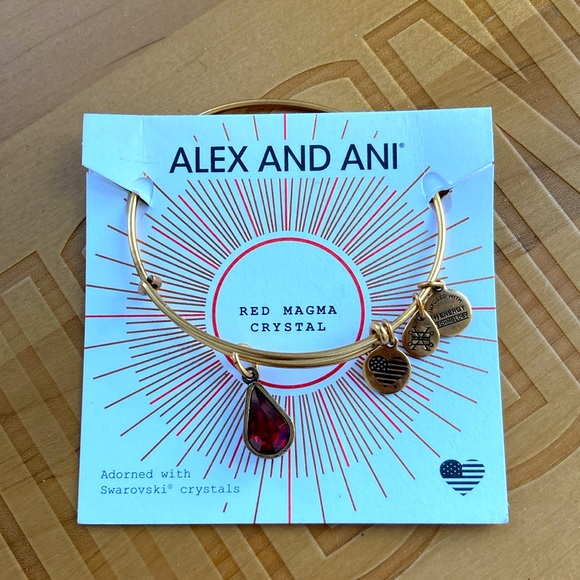 Alex and Ani Red Magma Charm Bracelet - January Birthstone - Picture 4 of 4